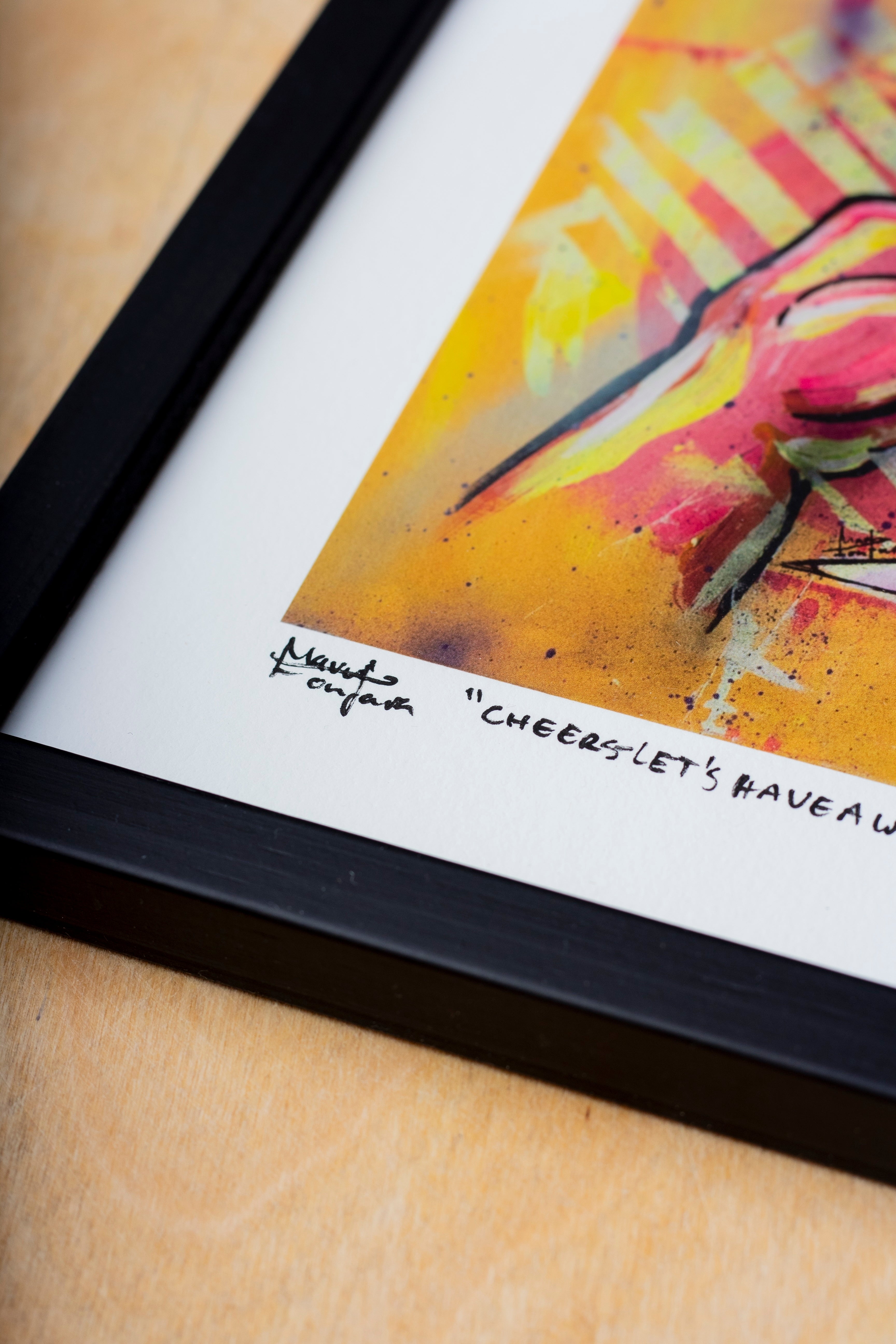 CHEERS LETS HAVE A WHITE WINE - FINE-ART-PRINT