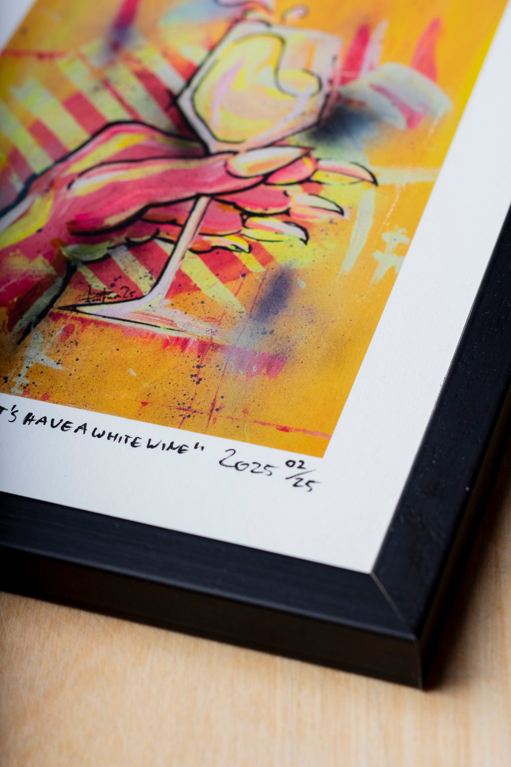 CHEERS LETS HAVE A WHITE WINE - FINE-ART-PRINT