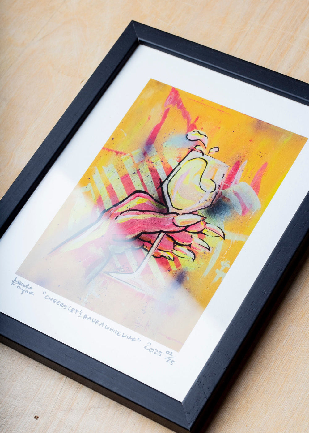 CHEERS LETS HAVE A WHITE WINE - FINE-ART-PRINT